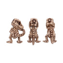 NEMESIS NOW THREE WISE TYRANNOSAURUS REX SKELETONS 9.3CM 801269156497