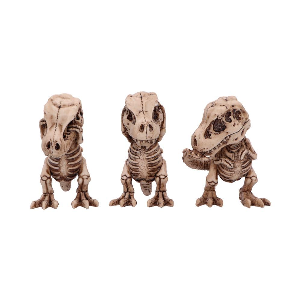 NEMESIS NOW THREE WISE TYRANNOSAURUS REX SKELETONS 9.3CM 801269156497