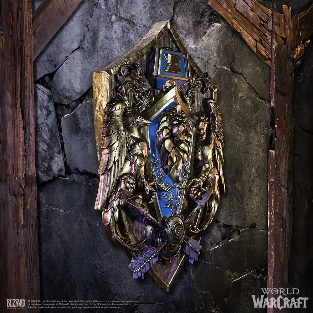 NEMESIS NOW WORLD OF WARCRAFT ALLIANCE WALL PLAQUE 801269153182