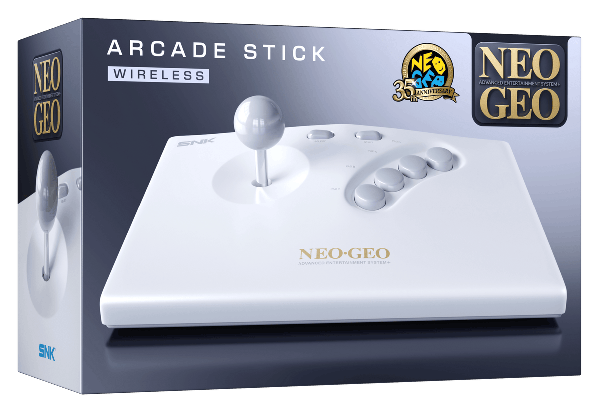 NEOGEO AES+ WIRELESS ARCADE STICK - WHITE 4020628550356