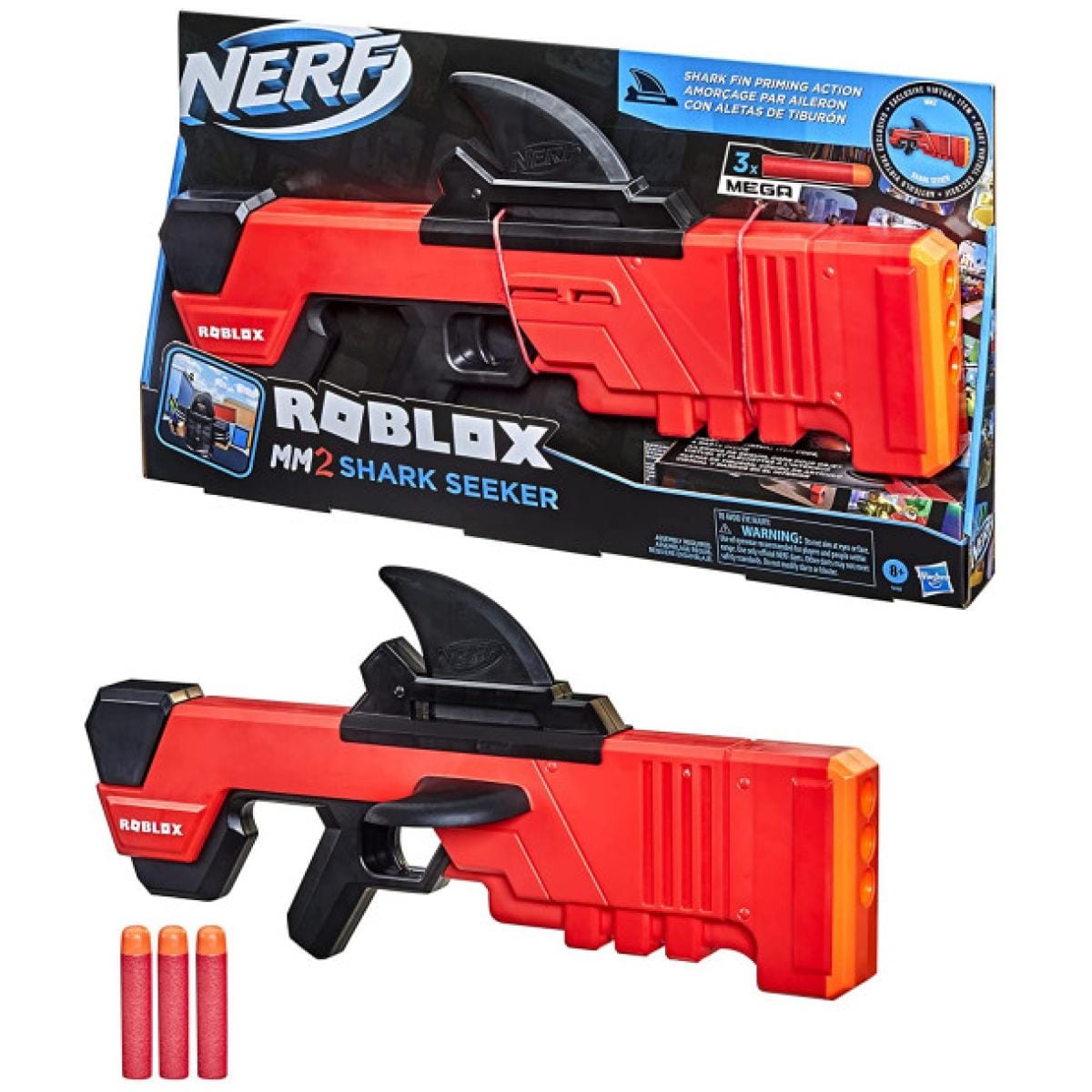 NERF- ROBLOX MM2 SHARK SEEKER BLASTER 5010993976546