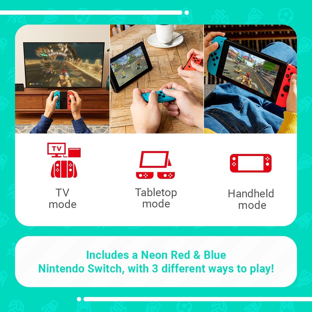 NINTENDO CONSOLE SWITCH V1.1 RED & BLUE + SWITCH SPORTS + NINTENDO ONLINE 12 MO 045496454012