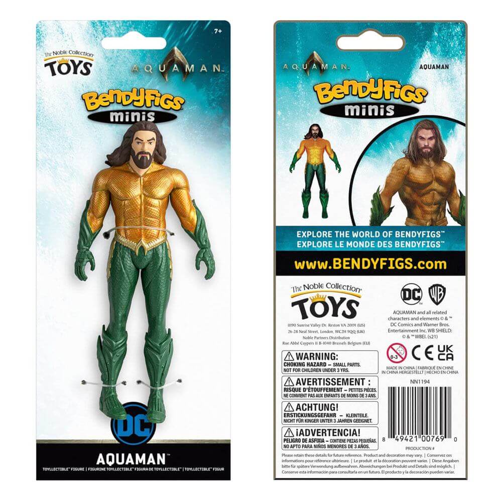 NOBLE COLLECTION DC - AQUAMAN MINI BENDYFIGS (COMIC) 849421007690
