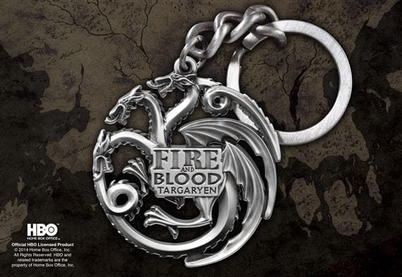NOBLE COLLECTION - GAME OF THRONES - J - TARGARYEN SIGIL KEY CHAIN 849421002176