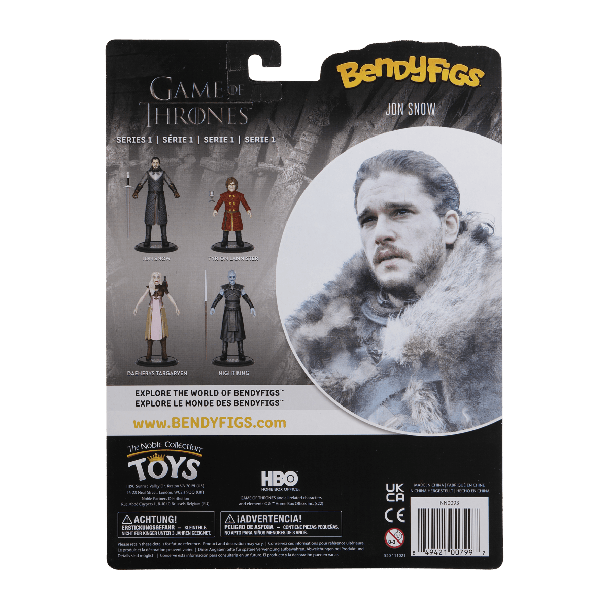 NOBLE COLLECTION - GAME OF THRONES - JON SNOW BENDYFIG 849421007997
