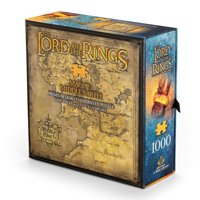 NOBLE COLLECTION - LORD OF THE RINGS - MIDDLE-EARTH MAP PUZZLE 849421009137