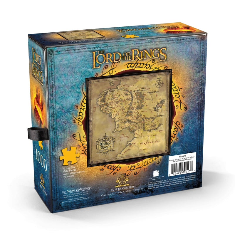 NOBLE COLLECTION - LORD OF THE RINGS - MIDDLE-EARTH MAP PUZZLE 849421009137