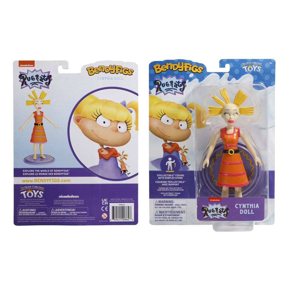 NOBLE COLLECTION - NICKELODEON - BENDYFIGS - CYNTHIA DOLL 849421008628