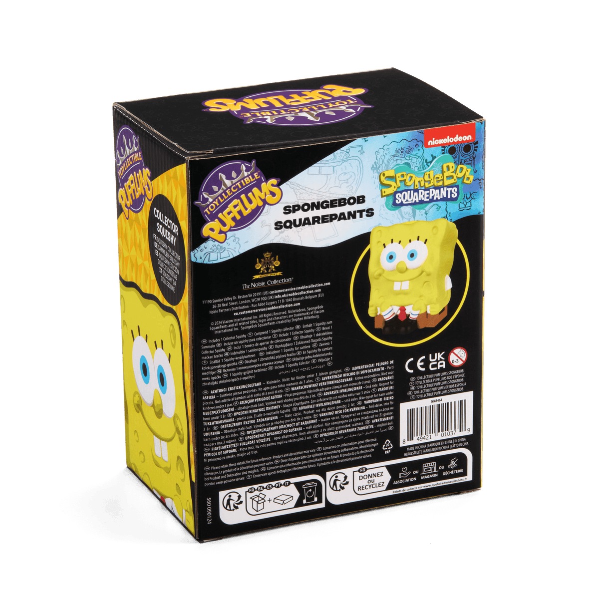 NOBLE COLLECTION - NICKELODEON - PUFFLUMS - SPONGEBOB SQUAREPANTS 849421010379
