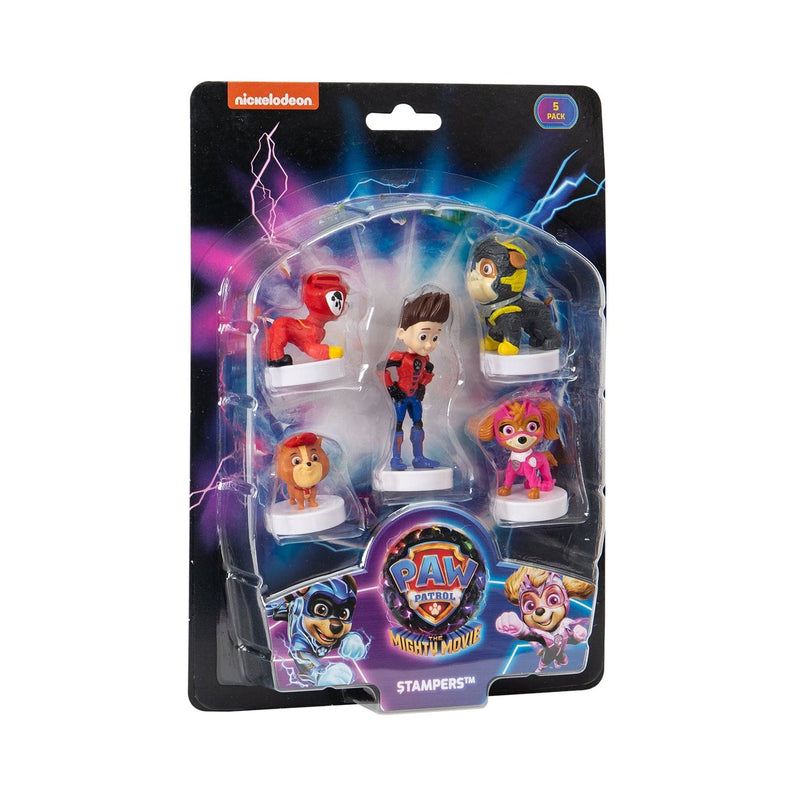 P.M.I. PAW PATROL: THE MIGHTY MOVIE - STAMPERS 5 PACK [ASSORTED] (S2) 7290117585726