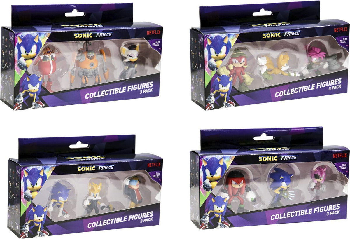 P.M.I. SONIC PRIME- 3 PACK STAMPER FIGURES [ASSORTED] (S1) 7290117585634
