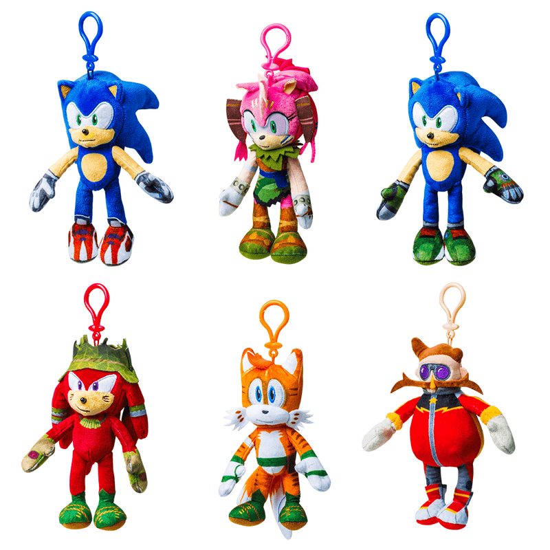 Sonic Prime Clip-On Plush Assortment