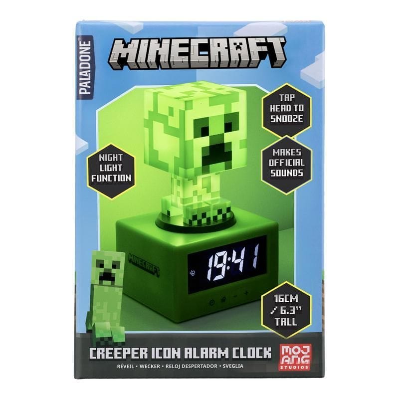 PALADONE MINECRAFT CREEPER ICON ALARM CLOCK 5056577711165