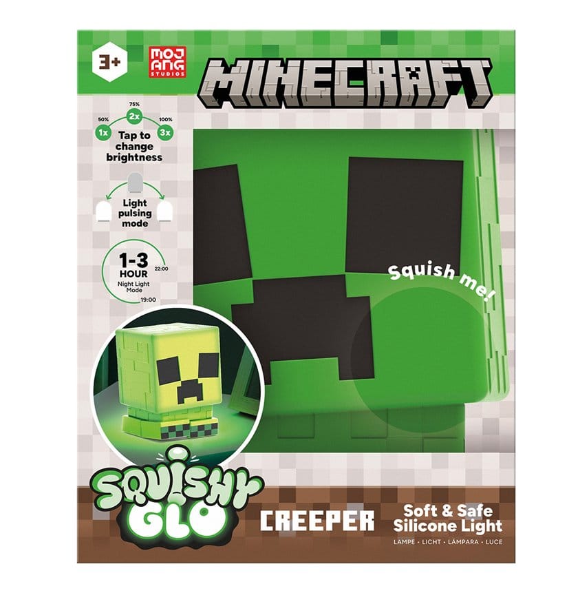 PALADONE Minecraft Creeper Squishyglo Silicone Rechargeable Light 5056577757651
