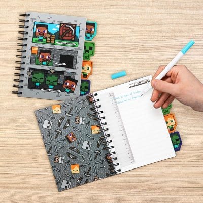 PALADONE MINECRAFT NOTEBOOK WITH DIVIDERS 5056577760903