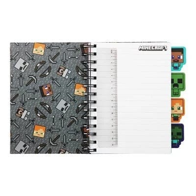 PALADONE MINECRAFT NOTEBOOK WITH DIVIDERS 5056577760903