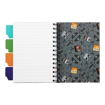 PALADONE MINECRAFT NOTEBOOK WITH DIVIDERS 5056577760903