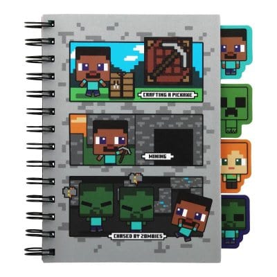 PALADONE MINECRAFT NOTEBOOK WITH DIVIDERS 5056577760903