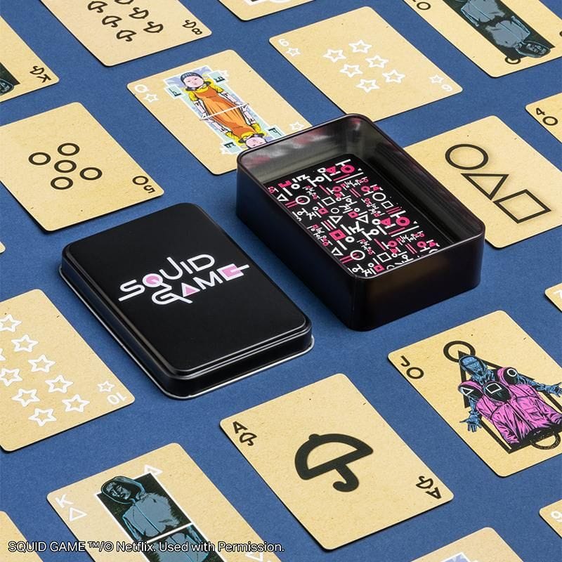 PALADONE SQUID GAME PLAYING CARDS IN A TIN 5056577735642