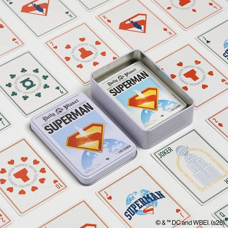 PALADONE SUPERMAN PLAYING CARDS IN A TIN 5056577757019