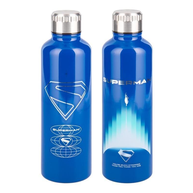 PALADONE SUPERMAN THEATRICAL METAL WATER BOTTLE 5056577759624