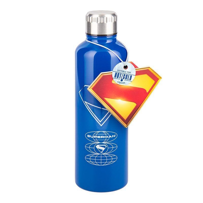 PALADONE SUPERMAN THEATRICAL METAL WATER BOTTLE 5056577759624
