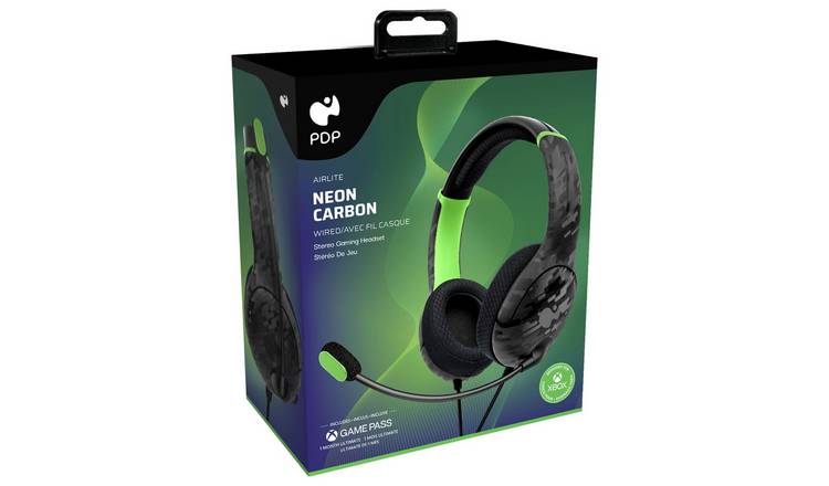 PDP AIRLITE WIRED XBOX HEADSET - NEON CARBON 708056068851