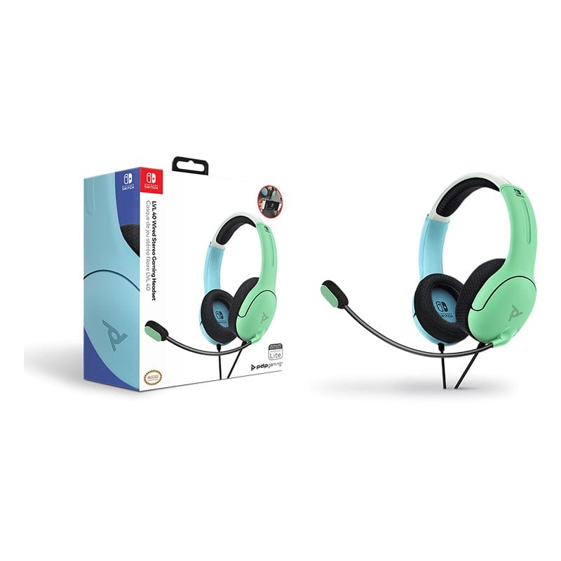 PDP LVL40 NINTENDO SWITCH WIRED HEADSET  BLUE / GREEN - DAMAGED BOX 3200000000735