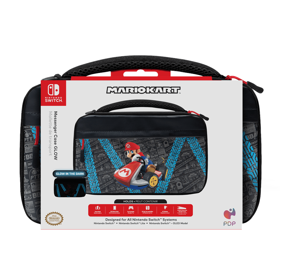 PDP MESSAGER CASE - MARIO KART DRIFT GLOW IN THE DARK 708056072032