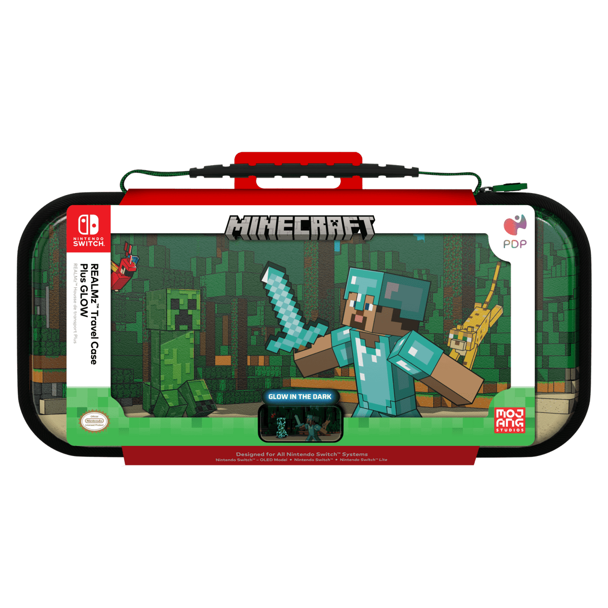 PDP SWITCH TRAVEL CASE – MINECRAFT FOREST BATTLE 708056073268
