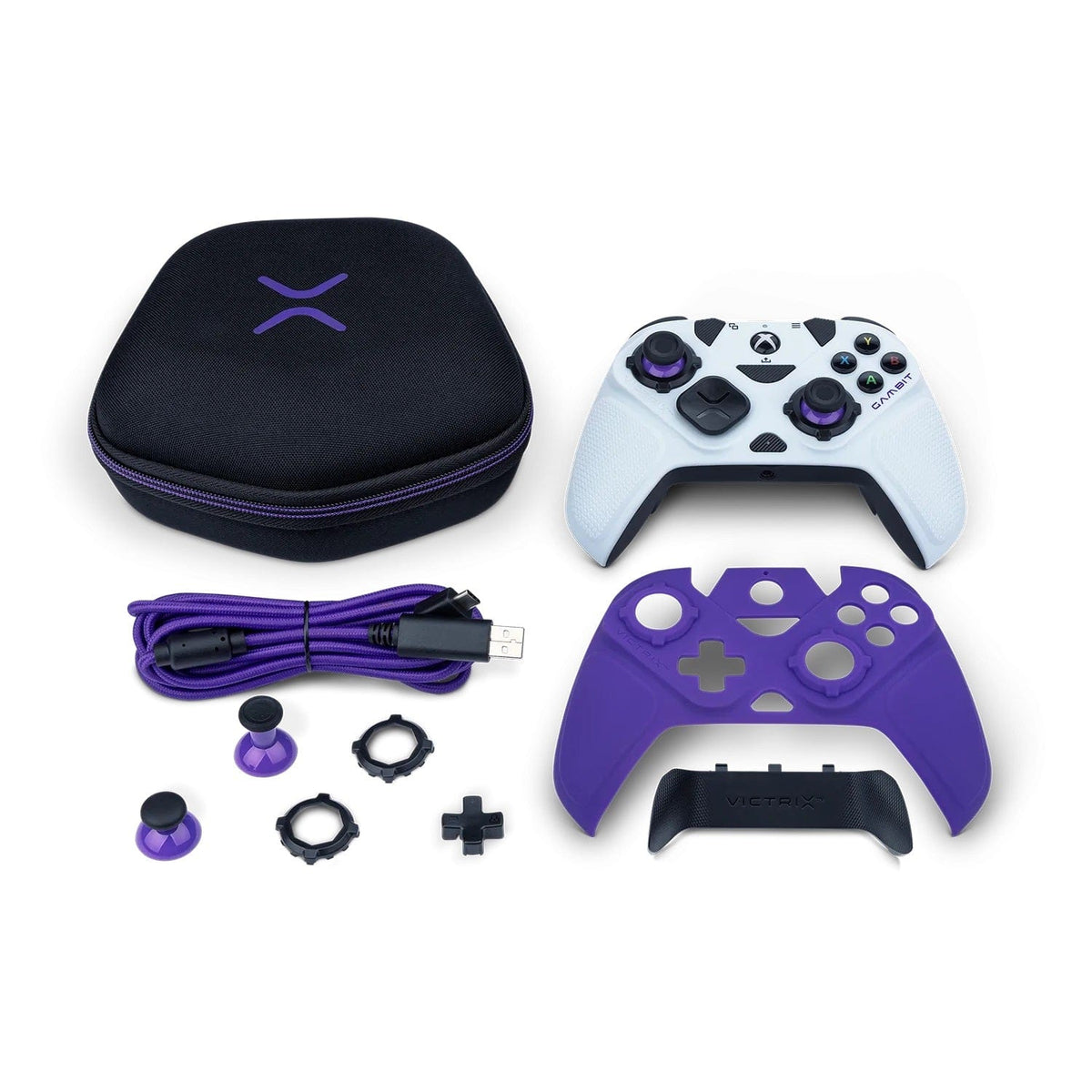 PDP VICTRIX GAMBIT CONTROLLER TOURNAMENT WIRED FOR XBOX SERIES X, WHITE 708056067267