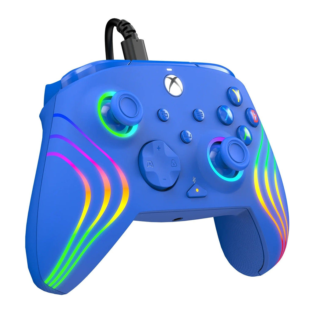 PDP XBOX WIRED CONTROLLER AFTERGLOW WAVE BLUE – igabiba