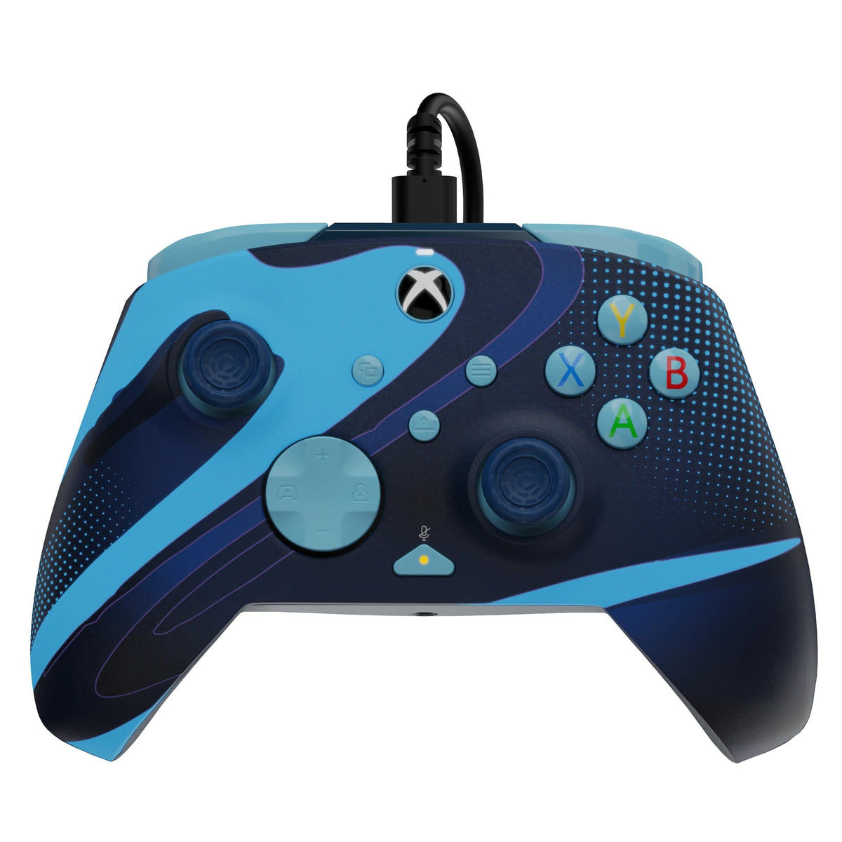 PDP XBOX WIRED CONTROLLER REMATCH - BLUE TIDE GLOW IN THE DARK 708056071318