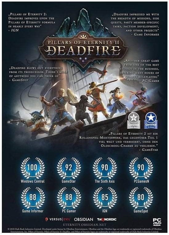 Pillars Of Eternity II: Deadfire (Playstation 4) 9120080072177