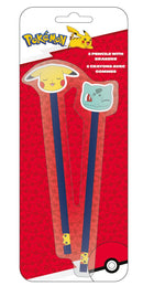 POKEMON - PIKACHU AND BULBASAUR - 2 PENCILS WITH ERASER 3700516290007
