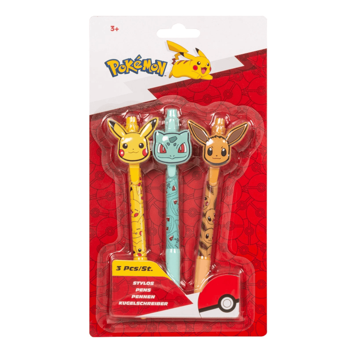 POKEMON - SET OF 3 BADGES PENS 3701638728454