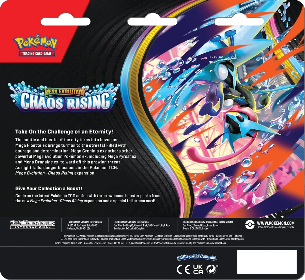POKEMON TCG: MEGA EVOLUTION - CHAOS RISING - BLISTER 3-PACK 196214140165