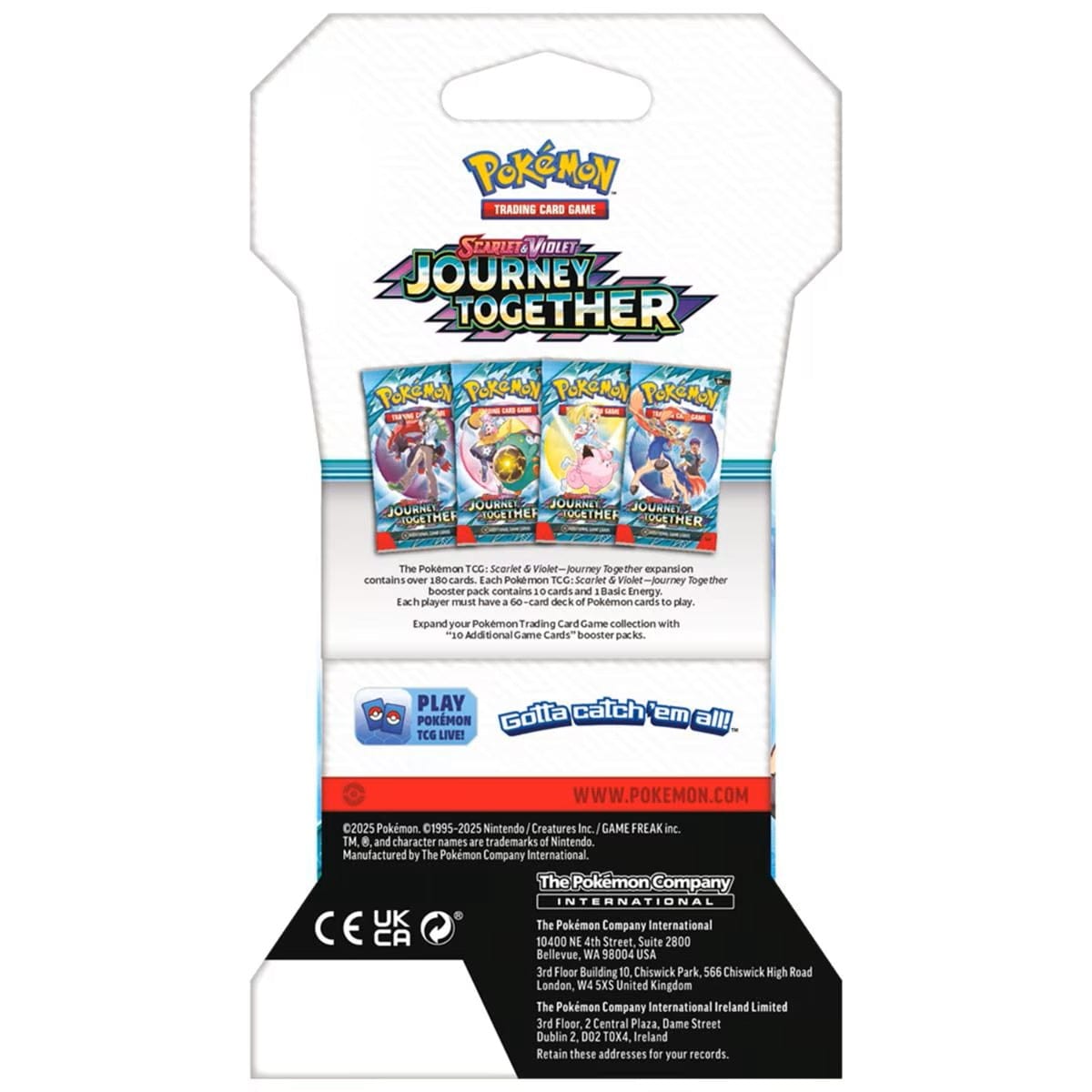 POKEMON TCG: SCARLET & VIOLET: JOURNEY TOGETHER - SLEEVED BOOSTER 0196214108295