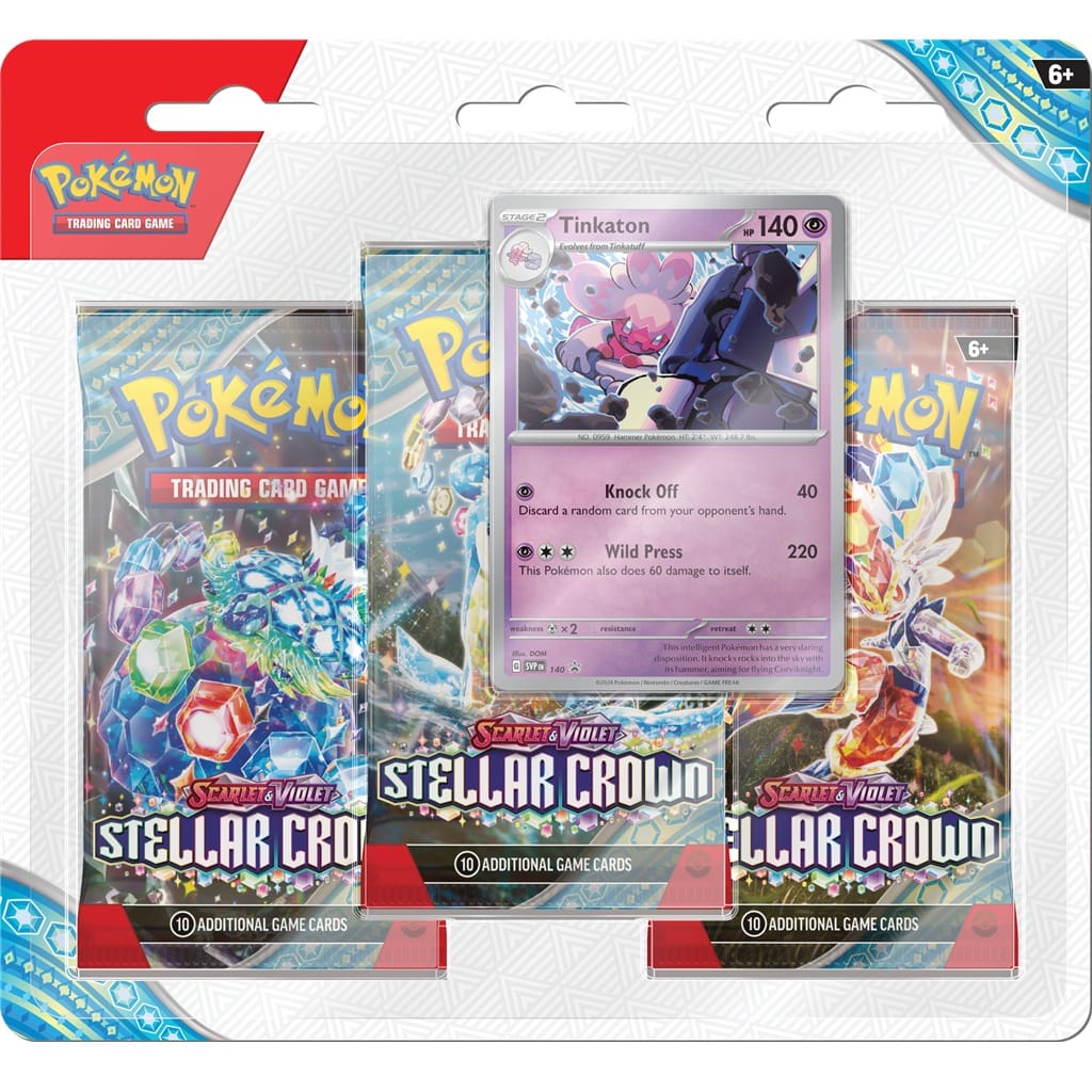 POKEMON TCG: SCARLET & VIOLET: STELLAR CROWN - 3 PACK BUNDLE 820650859076