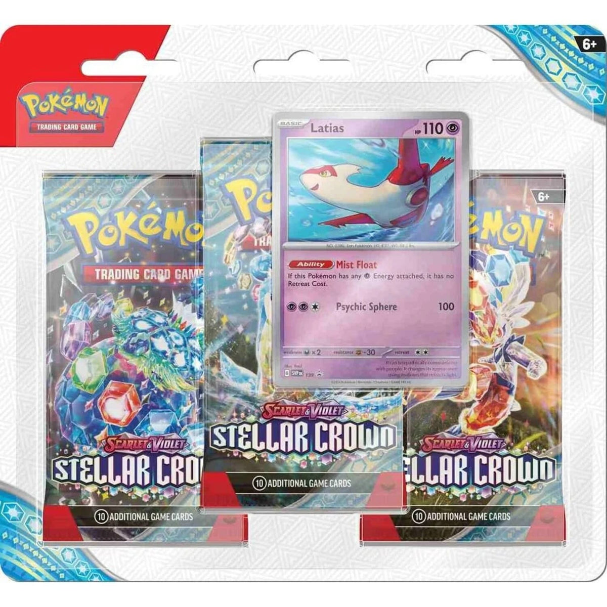 POKEMON TCG: SCARLET & VIOLET: STELLAR CROWN - 3 PACK BUNDLE 820650859076
