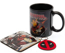 PYRAMID DEADPOOL (MERC GOALS) MUG COASTER & KEYCHAIN SET 5050293852072