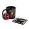 PYRAMID DEADPOOL (MERC GOALS) MUG COASTER & KEYCHAIN SET 5050293852072