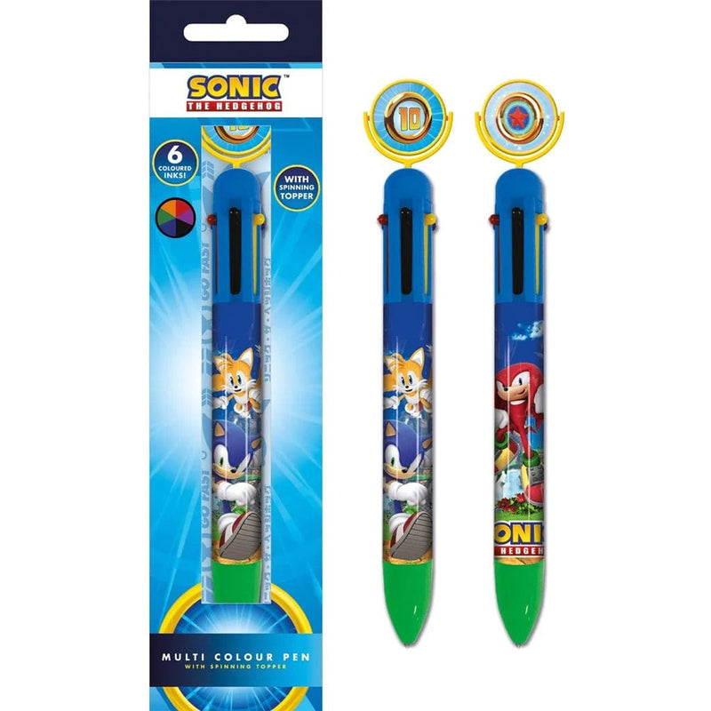 PYRAMID SONIC THE HEDGEHOG (RING SPIN) MULTI COLOUR PEN 5056480391829