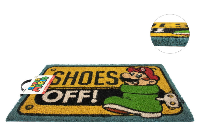 PYRAMID SUPER MARIO (SHOES OFF COLOUR) DOOR MAT 5050293851259