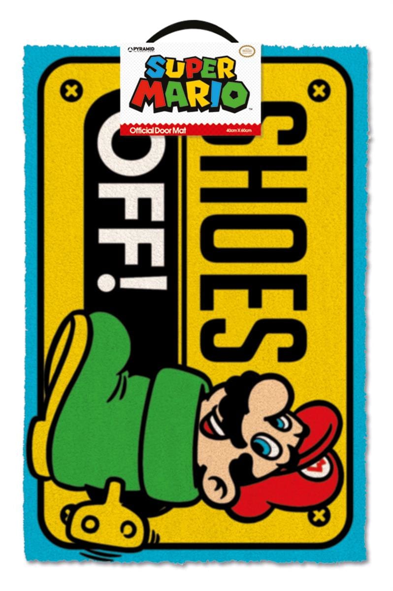 PYRAMID SUPER MARIO (SHOES OFF COLOUR) DOOR MAT 5050293851259