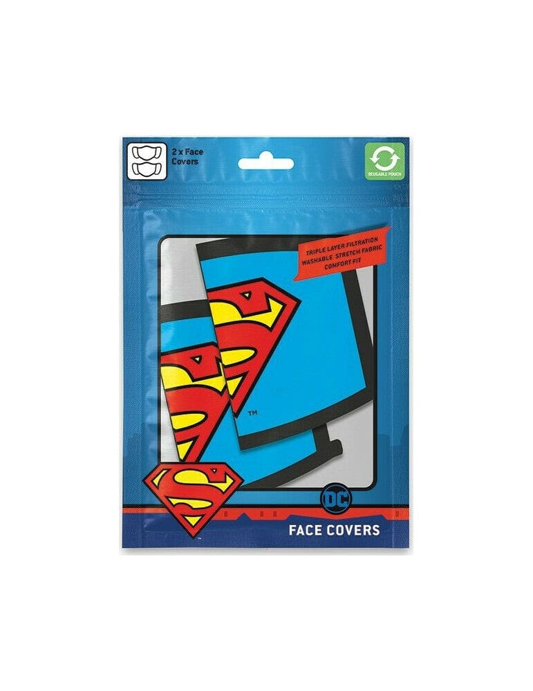 PYRAMID SUPERMAN (LOGO) FACE MASK 2 PACK 5050293855592