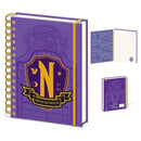 PYRAMID WEDNESDAY (NEVERMORE SHIELD) A5 WIRO NOTEBOOK 5056480393007