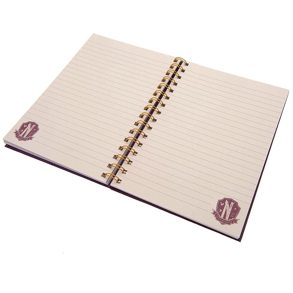 PYRAMID WEDNESDAY (NEVERMORE SHIELD) A5 WIRO NOTEBOOK 5056480393007