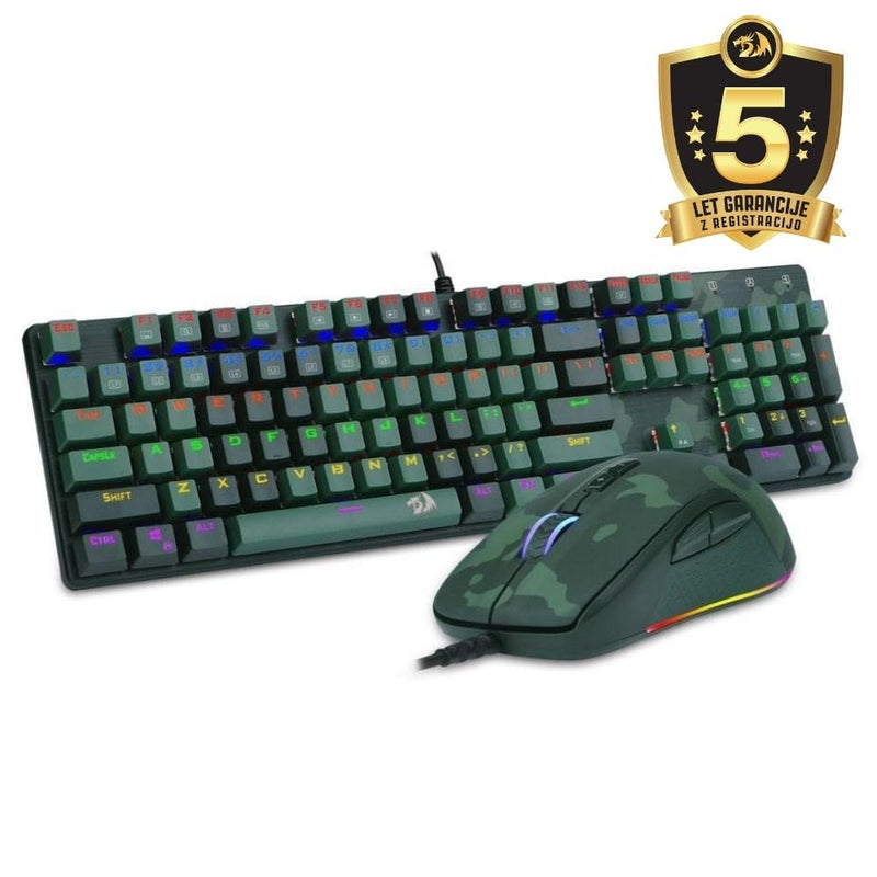 REDRAGON CAMOUFLAGE KEYBOARD AND MOUSE SET 2 IN 1 6950376783103