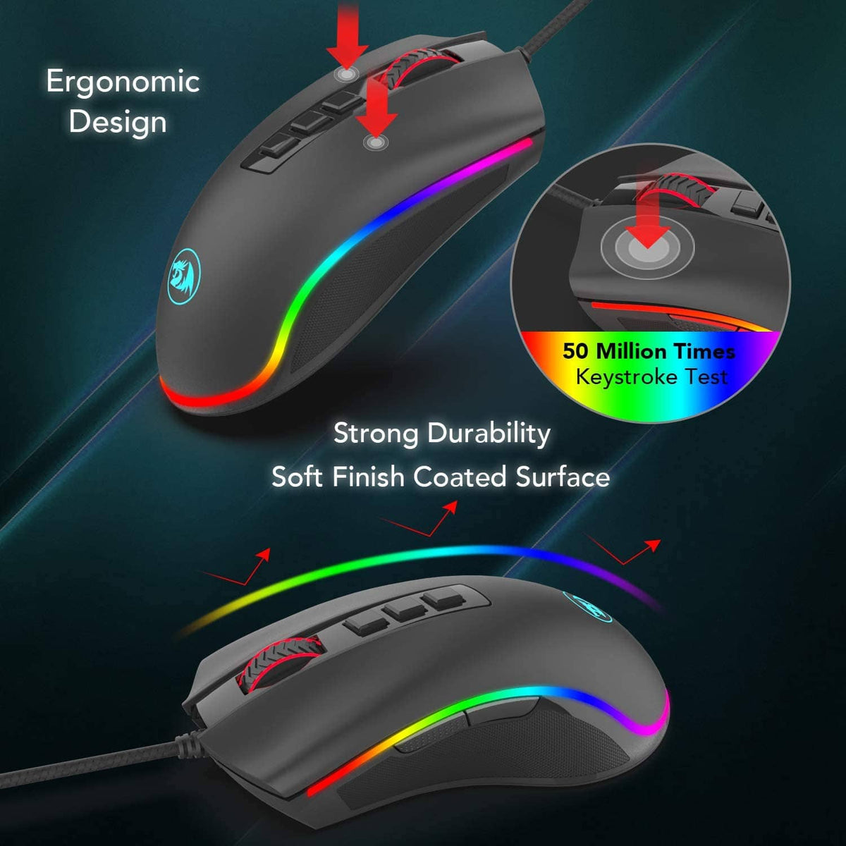 REDRAGON M711-FPS COBRA RGB MOUSE 6950376772268